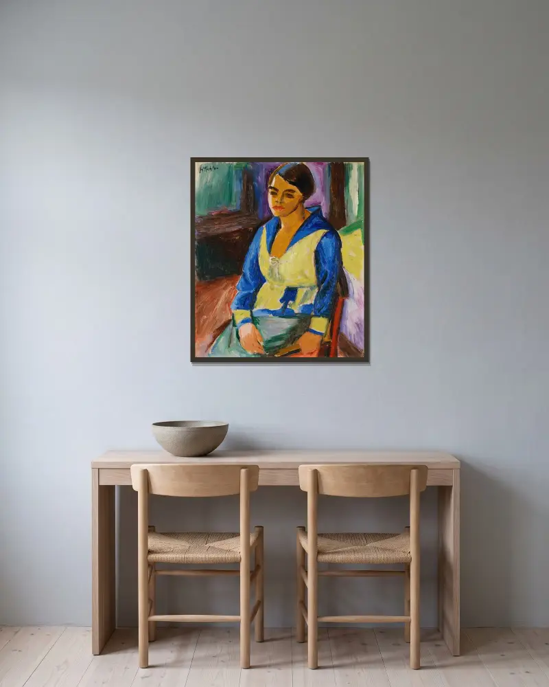 The Chinese jacket, Hermann Max Pechstein w ramie na ścianie