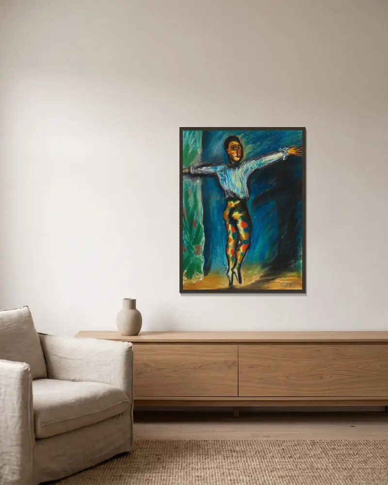 Varietétänzer, Hermann Max Pechstein v rámu na stěně