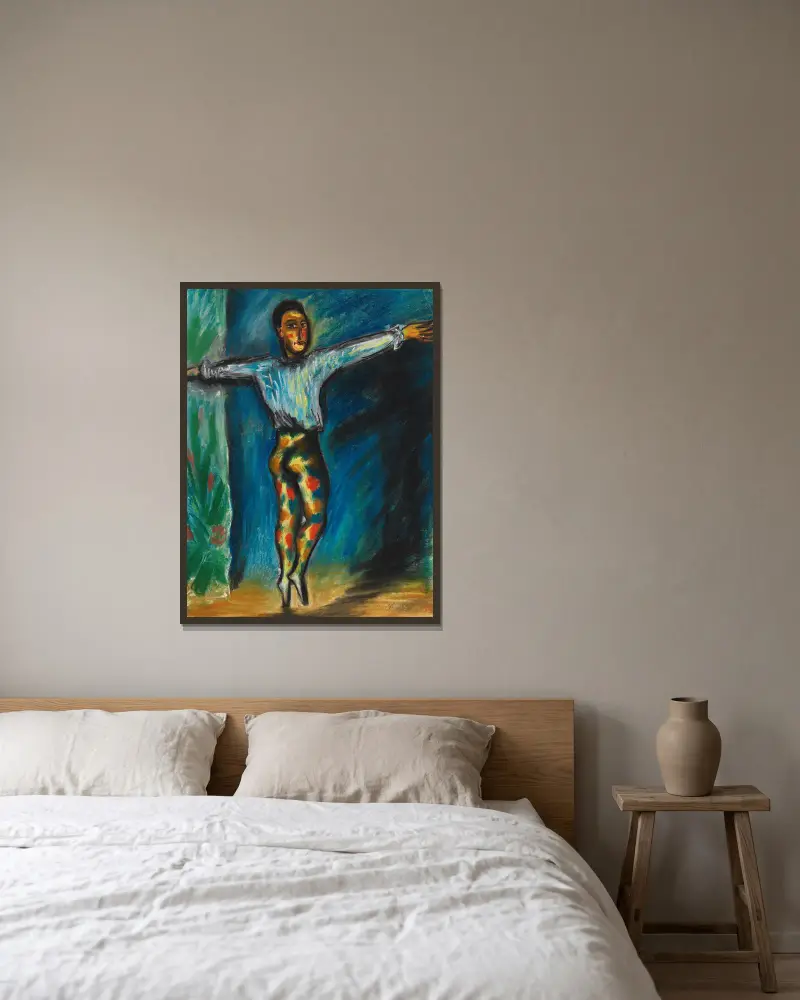 Varietétänzer, Hermann Max Pechstein v rámu na stěně