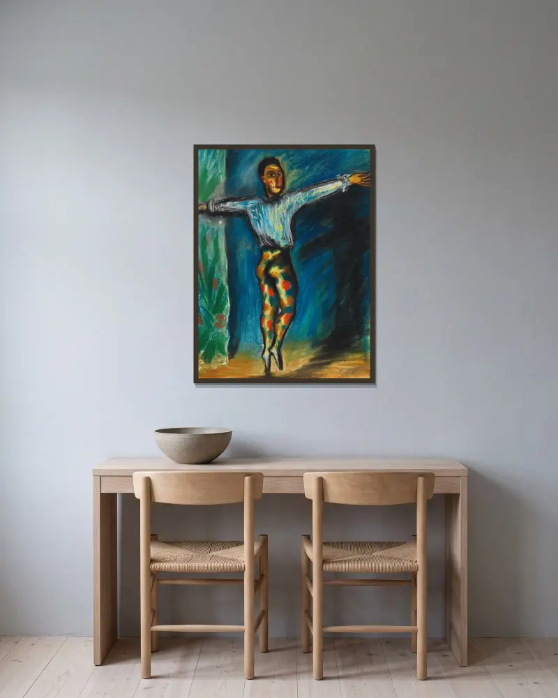 Varietétänzer, Hermann Max Pechstein v rámu na stěně