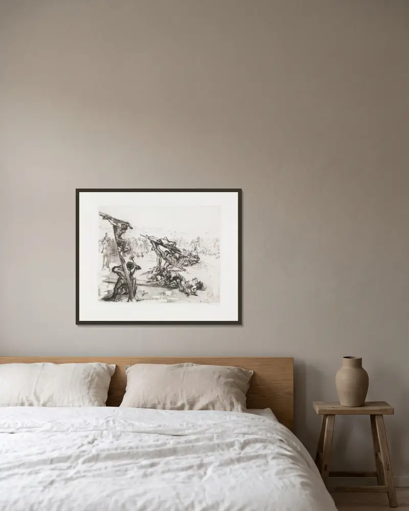 Eine Passion von Max Slevogt gerahmt an einer Wand