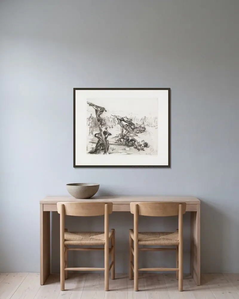 Eine Passion von Max Slevogt gerahmt an einer Wand