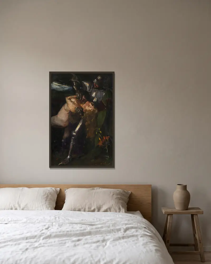 Dame auf Abenteuer von Max Slevogt gerahmt an einer Wand