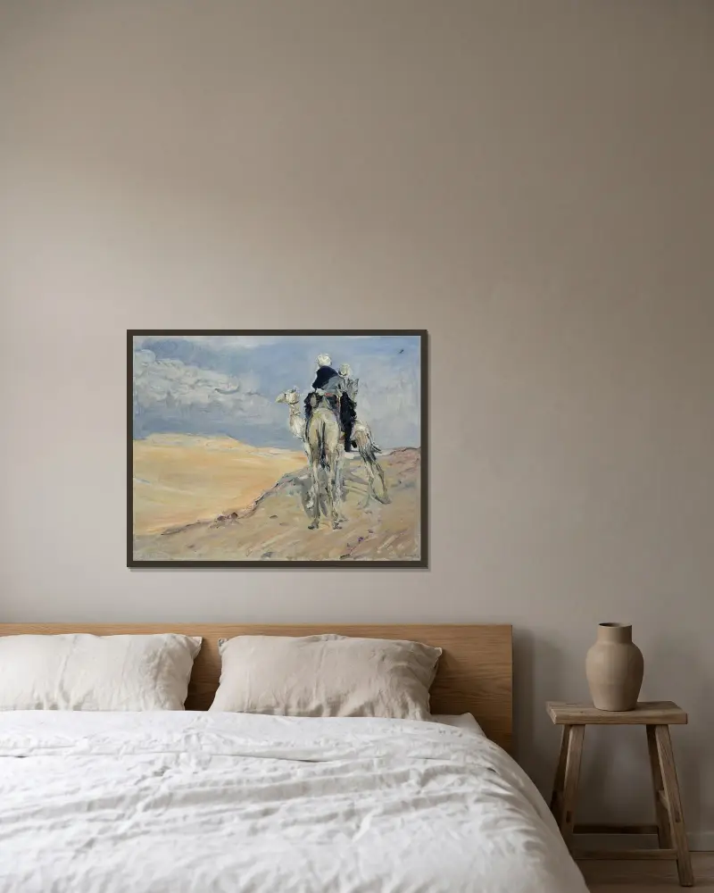 Sandsturm in der Libyschen Wüste von Max Slevogt gerahmt an einer Wand