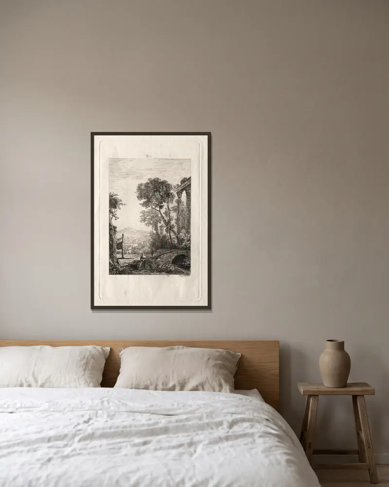 Aus der Abhandlung über die Radierung, 1866 – Nr. 1 von Maxime Lalanne gerahmt an einer Wand
