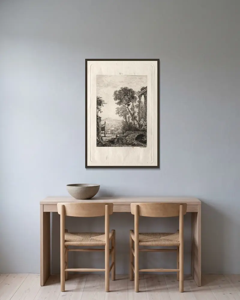 Aus der Abhandlung über die Radierung, 1866 – Nr. 1 von Maxime Lalanne gerahmt an einer Wand