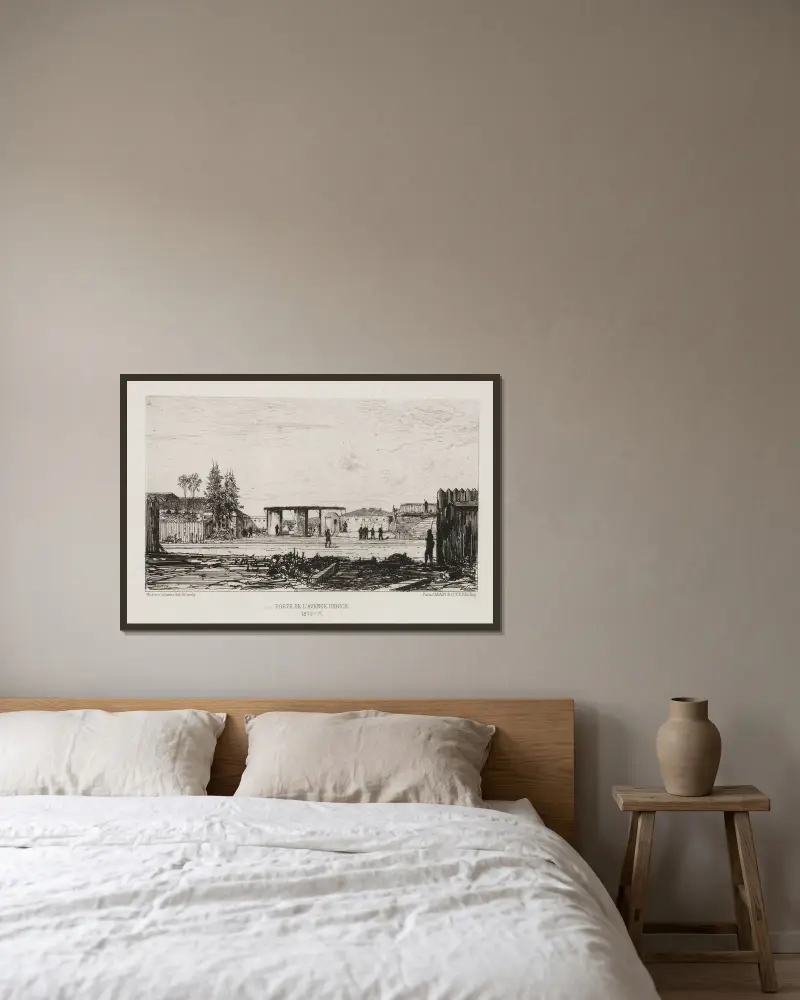 Tor der Avenue Uhrich von Maxime Lalanne gerahmt an einer Wand