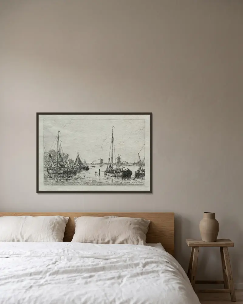 Skizze aus der Natur von Maxime Lalanne gerahmt an einer Wand