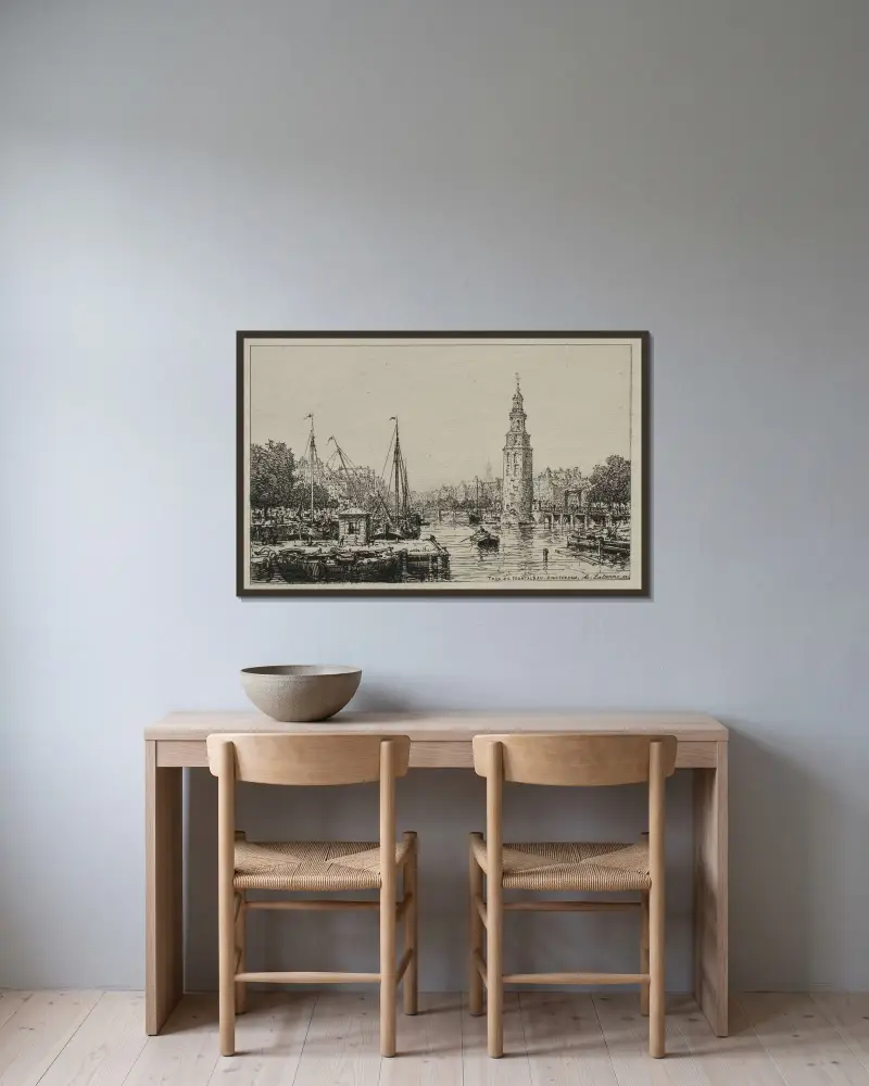 Tour de Montelban, Amsterdam von Maxime Lalanne gerahmt an einer Wand