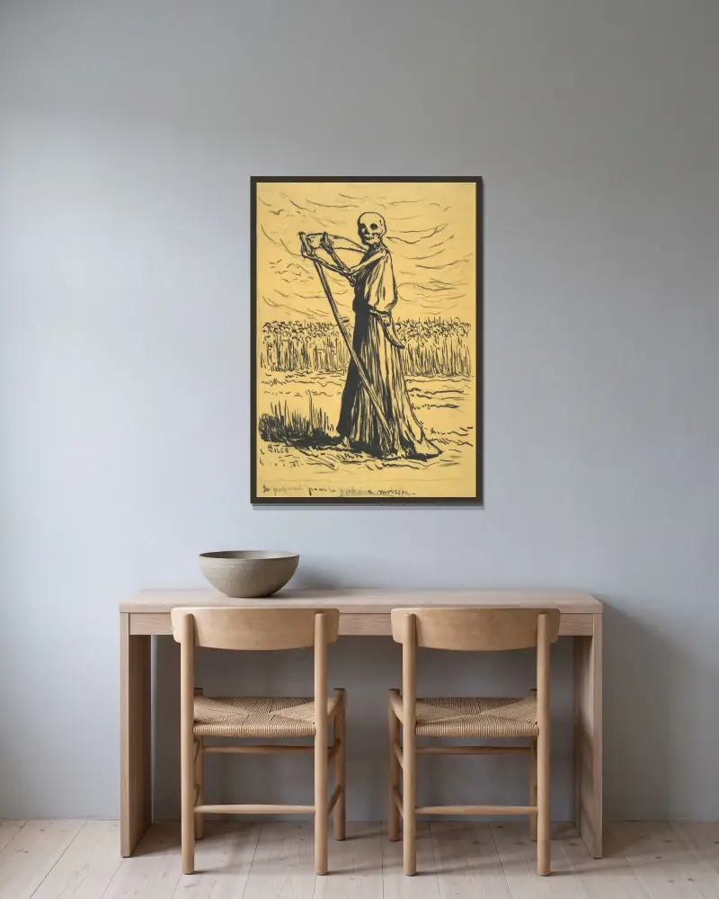Smrt jako žnec, Maximilien Luce v rámu na stěně