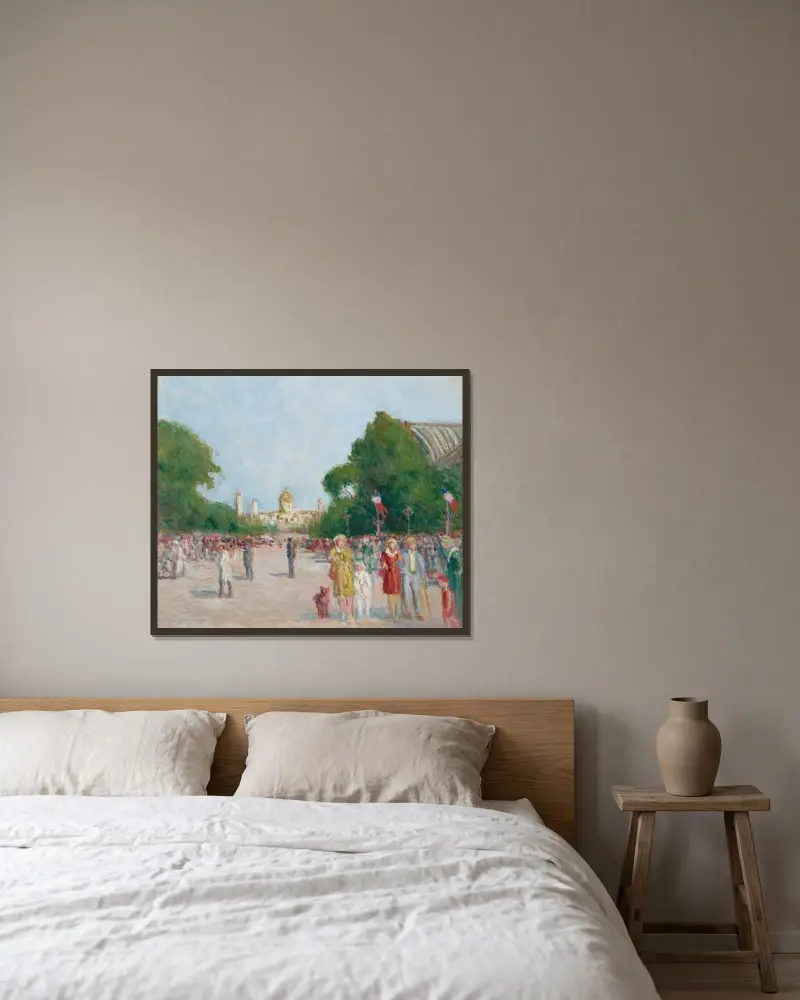 Avenue Winston-Churchill, Paris av Maximilien Luce inramad på en vägg