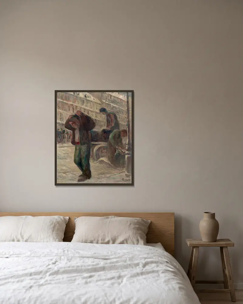 Le Bougnat, Maximilien Luce v rámu na stěně