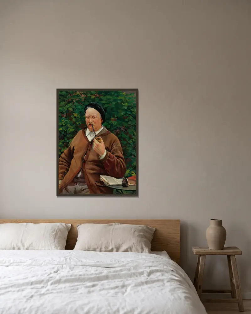 Le Père De L’artiste av Maximilien Luce inramad på en vägg