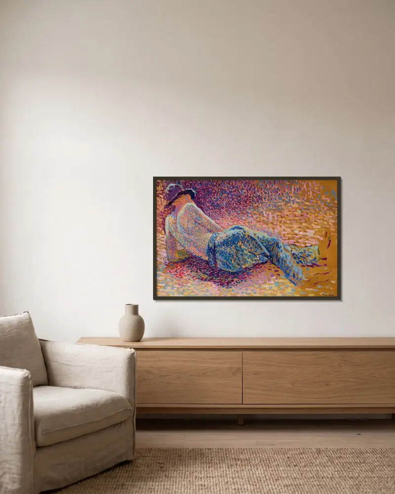 Odpoczynek robotnika, Maximilien Luce w ramie na ścianie