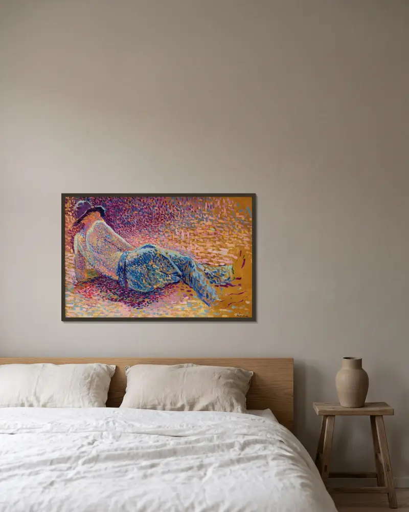 Odpoczynek robotnika, Maximilien Luce w ramie na ścianie