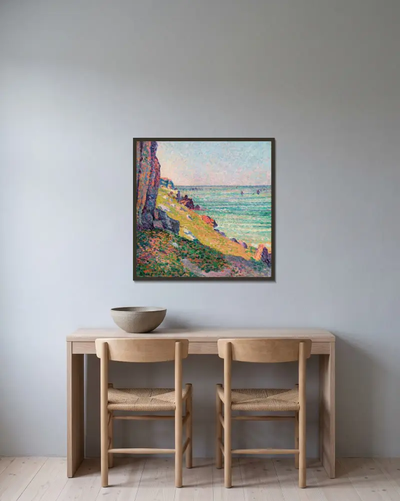 Skały w Agay, Maximilien Luce w ramie na ścianie