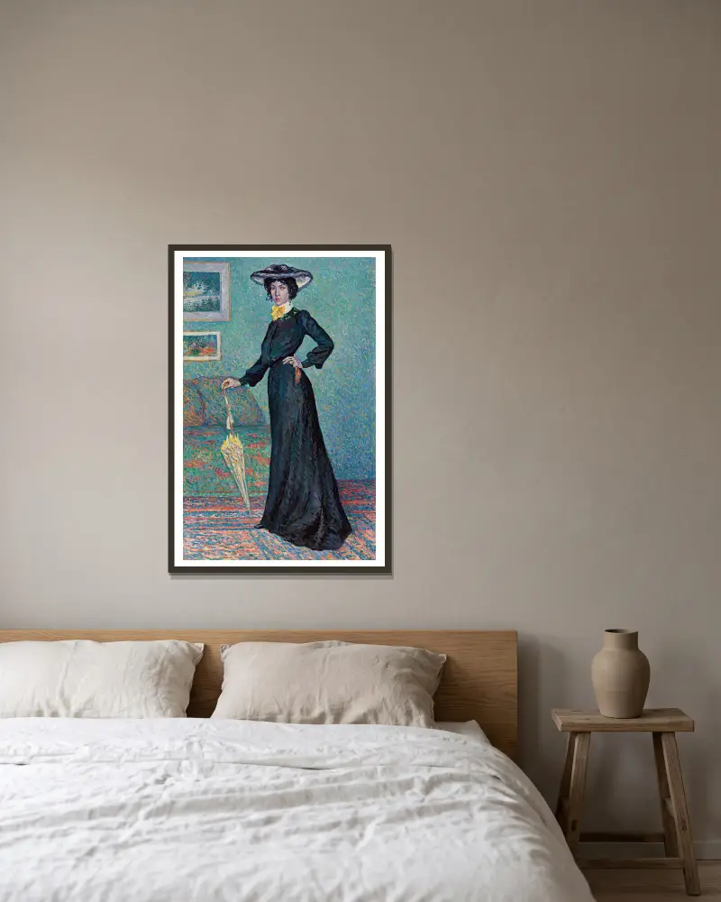 Lucie Cousturier von Maximilien Luce gerahmt an einer Wand