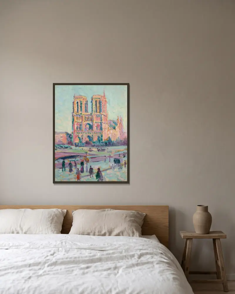 Notredame v Paříži, Maximilien Luce v rámu na stěně