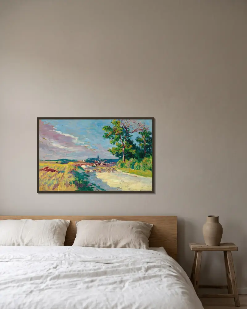 Krajobraz z Méréville, Maximilien Luce w ramie na ścianie