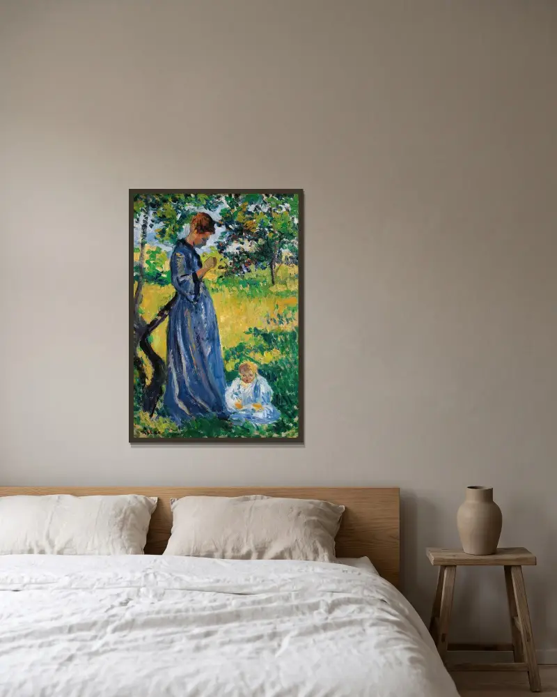 Poissy, Madame Dillon av Maximilien Luce inramad på en vägg