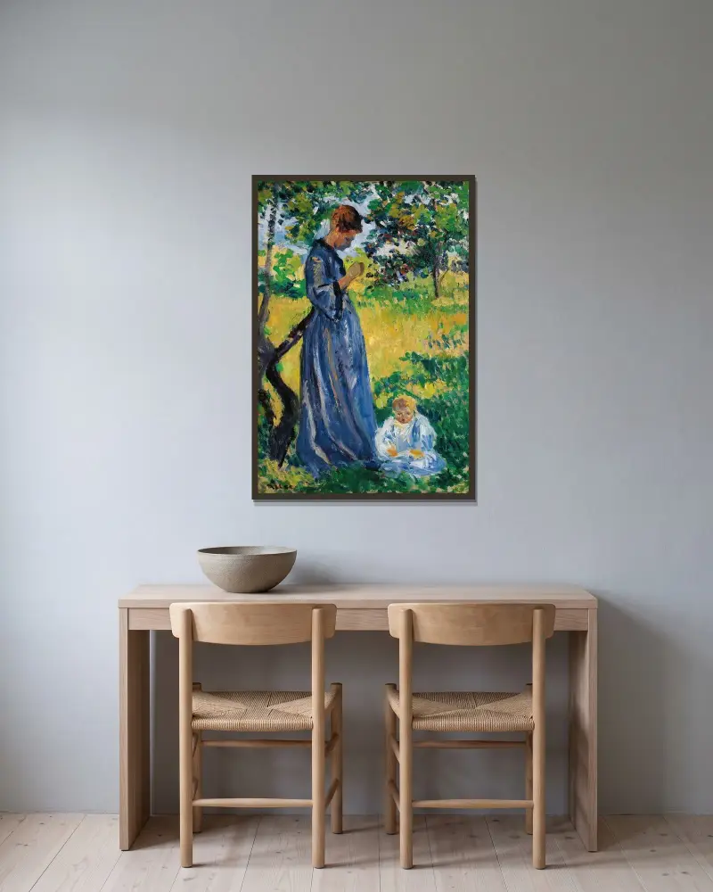 Poissy, Madame Dillon av Maximilien Luce inramad på en vägg