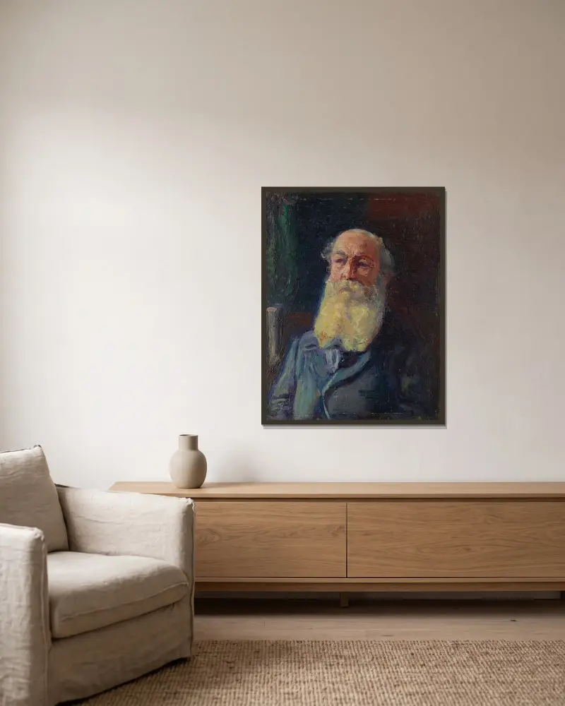 Bildnis eines Mannes von Maximilien Luce gerahmt an einer Wand