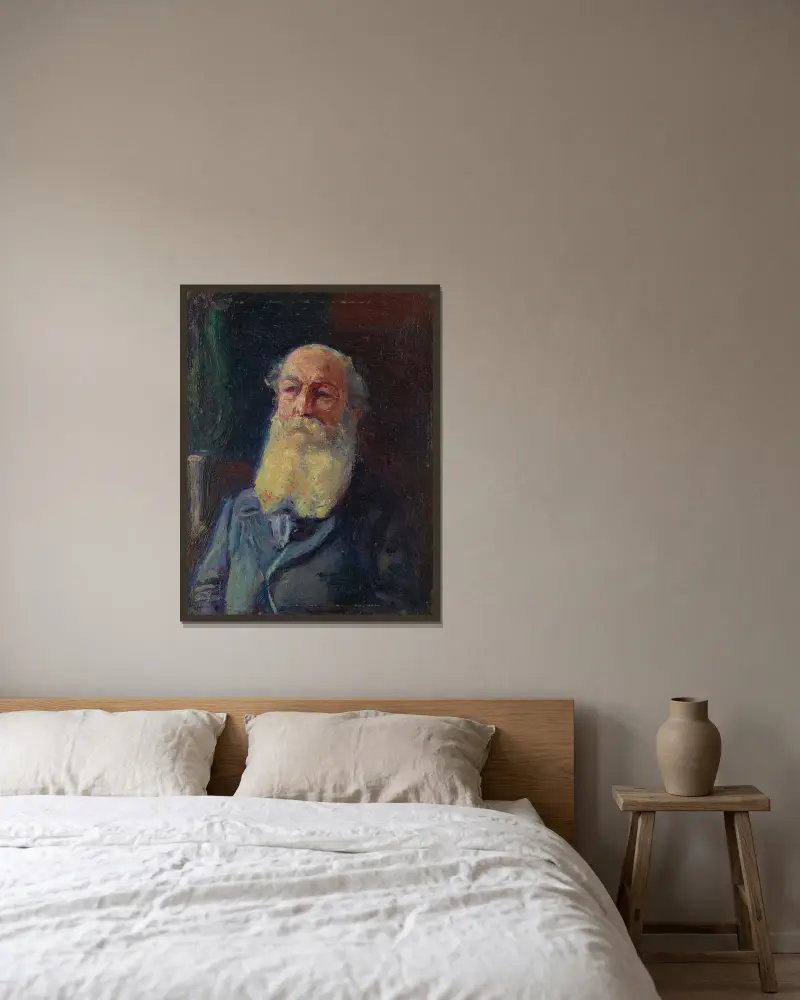 Bildnis eines Mannes von Maximilien Luce gerahmt an einer Wand