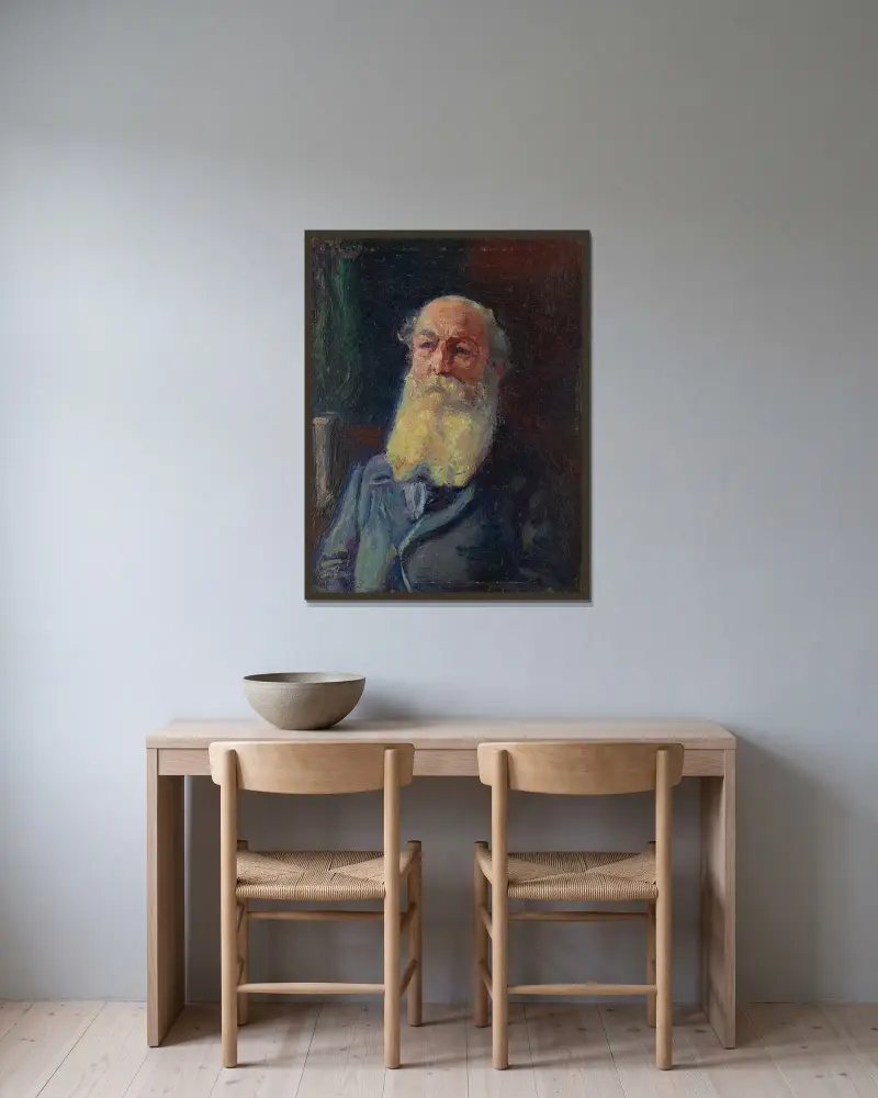 Bildnis eines Mannes von Maximilien Luce gerahmt an einer Wand