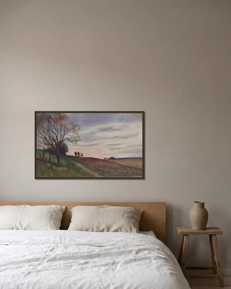 Rolleboise, die Hügel von Maximilien Luce gerahmt an einer Wand