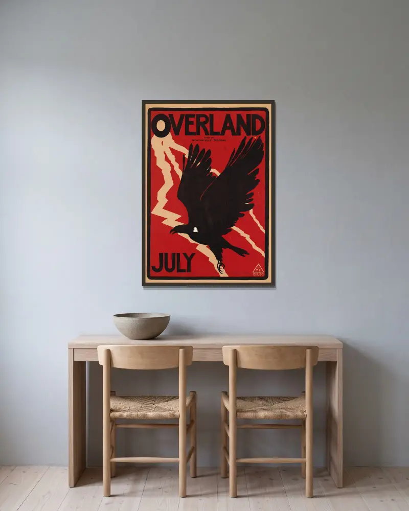 Overland, July, Maynard Dixon w ramie na ścianie