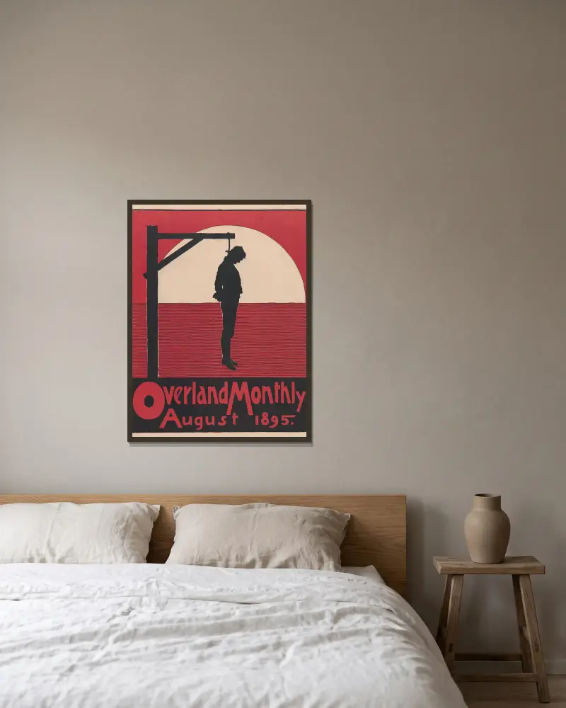 Overland Monthly, sierpień, Maynard Dixon w ramie na ścianie
