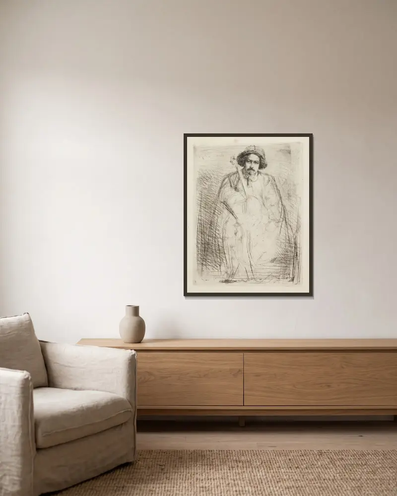 J. Becquet, Sculptor av James Abbott McNeill Whistler inramad på en vägg