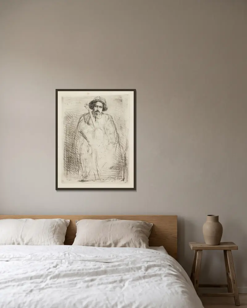 J. Becquet, Sculptor av James Abbott McNeill Whistler inramad på en vägg