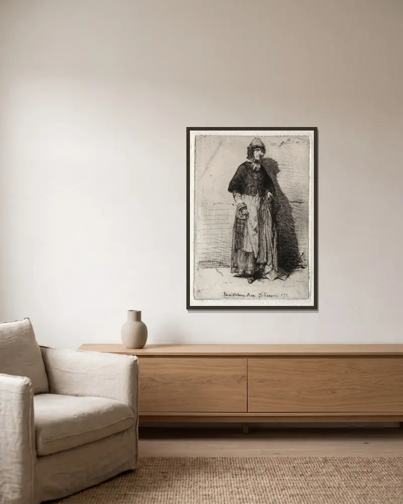 Matka Gérard, James Abbott McNeill Whistler w ramie na ścianie