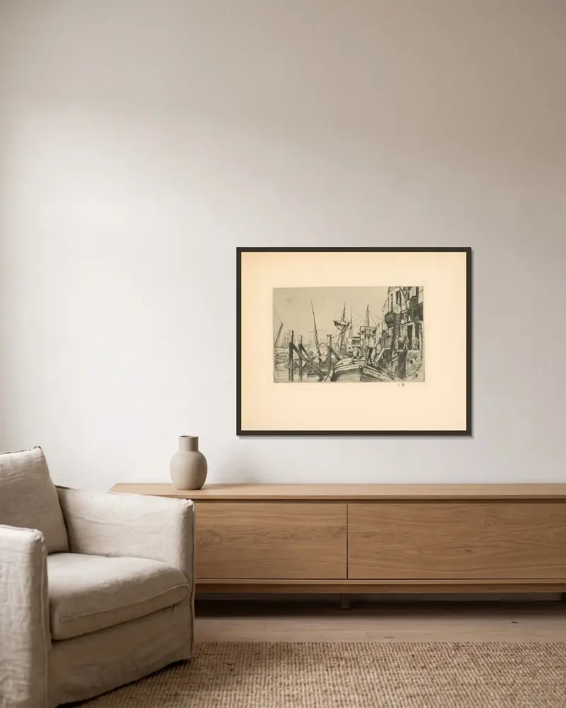 Limehouse – nr 1, James Abbott McNeill Whistler w ramie na ścianie