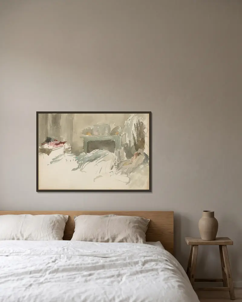 Odpoczynek w łóżku, James Abbott McNeill Whistler w ramie na ścianie