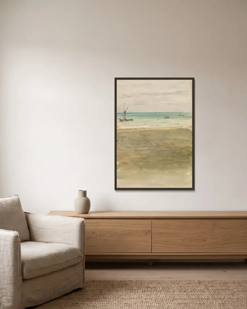 Kąpiący się, James Abbott McNeill Whistler w ramie na ścianie