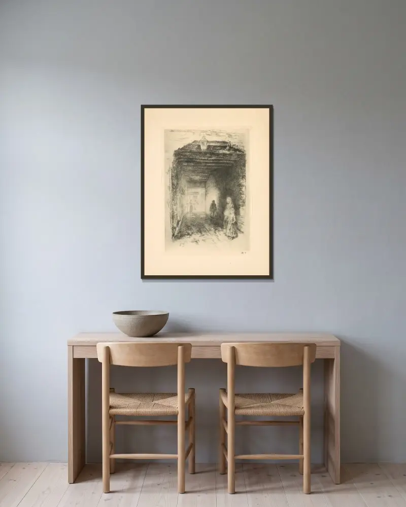 Żebracy – nr 1, James Abbott McNeill Whistler w ramie na ścianie
