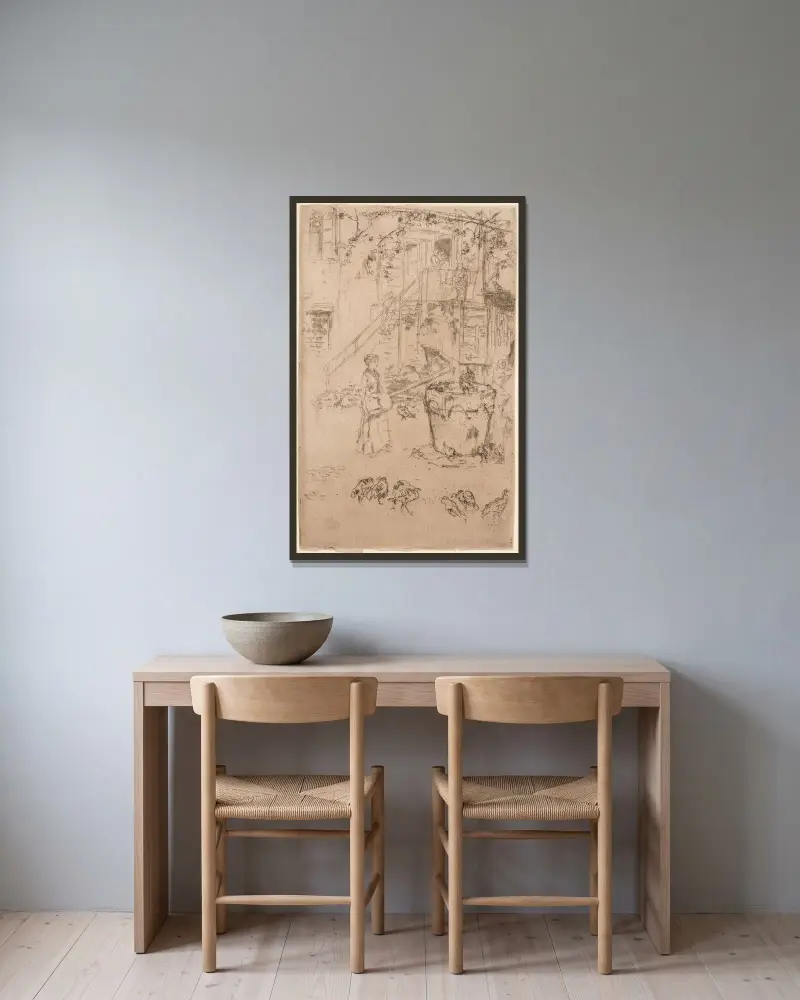 Truthähne von James Abbott McNeill Whistler gerahmt an einer Wand