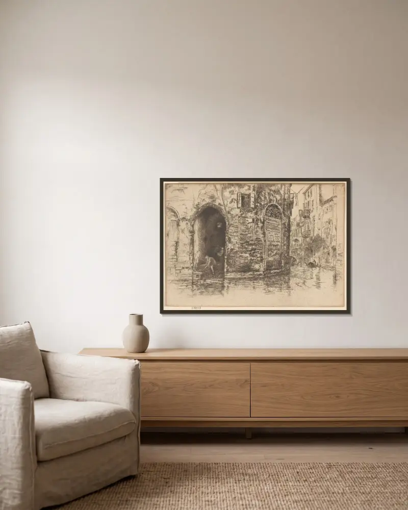 Dvoje dveří, James Abbott McNeill Whistler v rámu na stěně