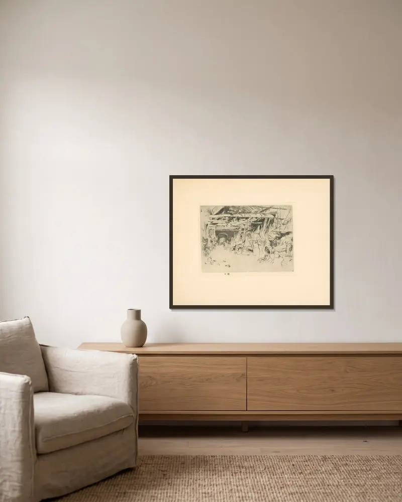Wheelwright – Nr. 1 von James Abbott McNeill Whistler gerahmt an einer Wand