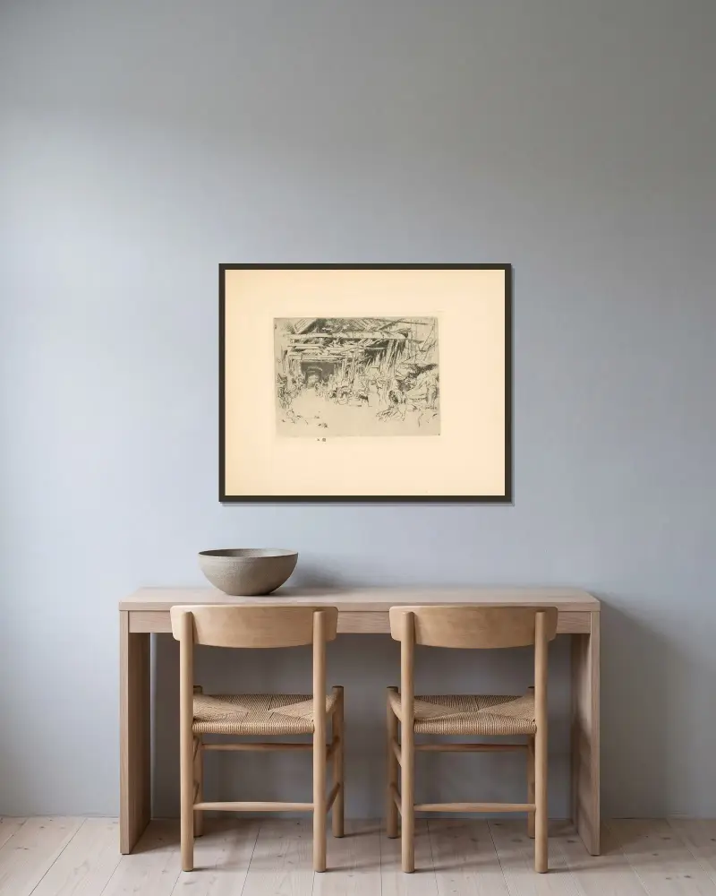 Wheelwright – Nr. 1 von James Abbott McNeill Whistler gerahmt an einer Wand
