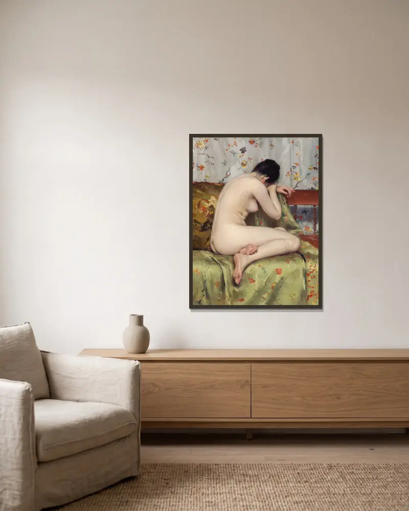 Eine moderne Magdalena von William Merritt Chase gerahmt an einer Wand