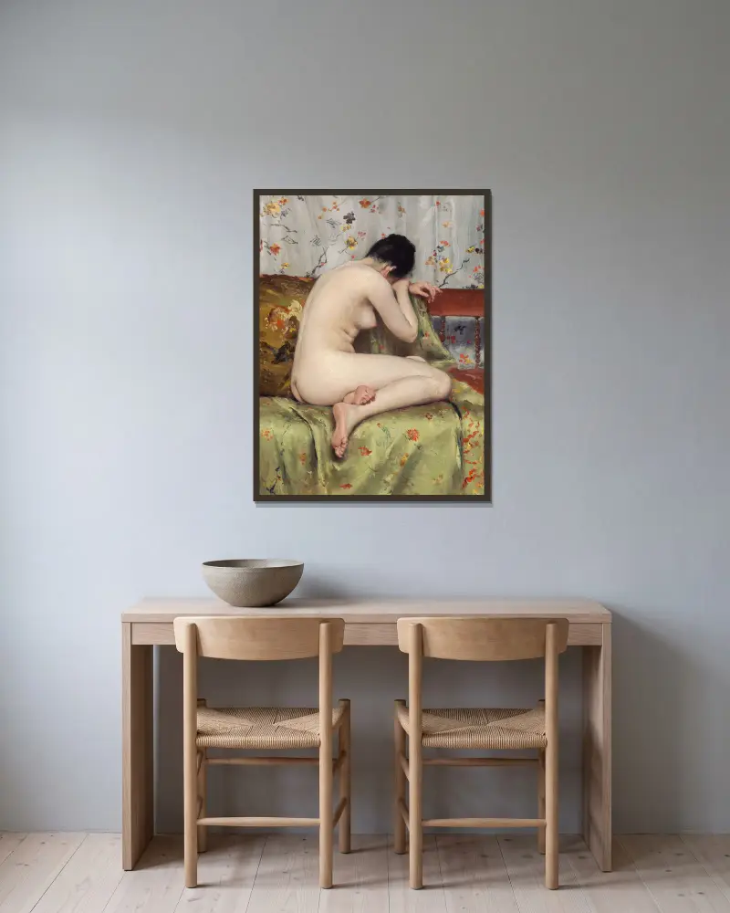 Eine moderne Magdalena von William Merritt Chase gerahmt an einer Wand