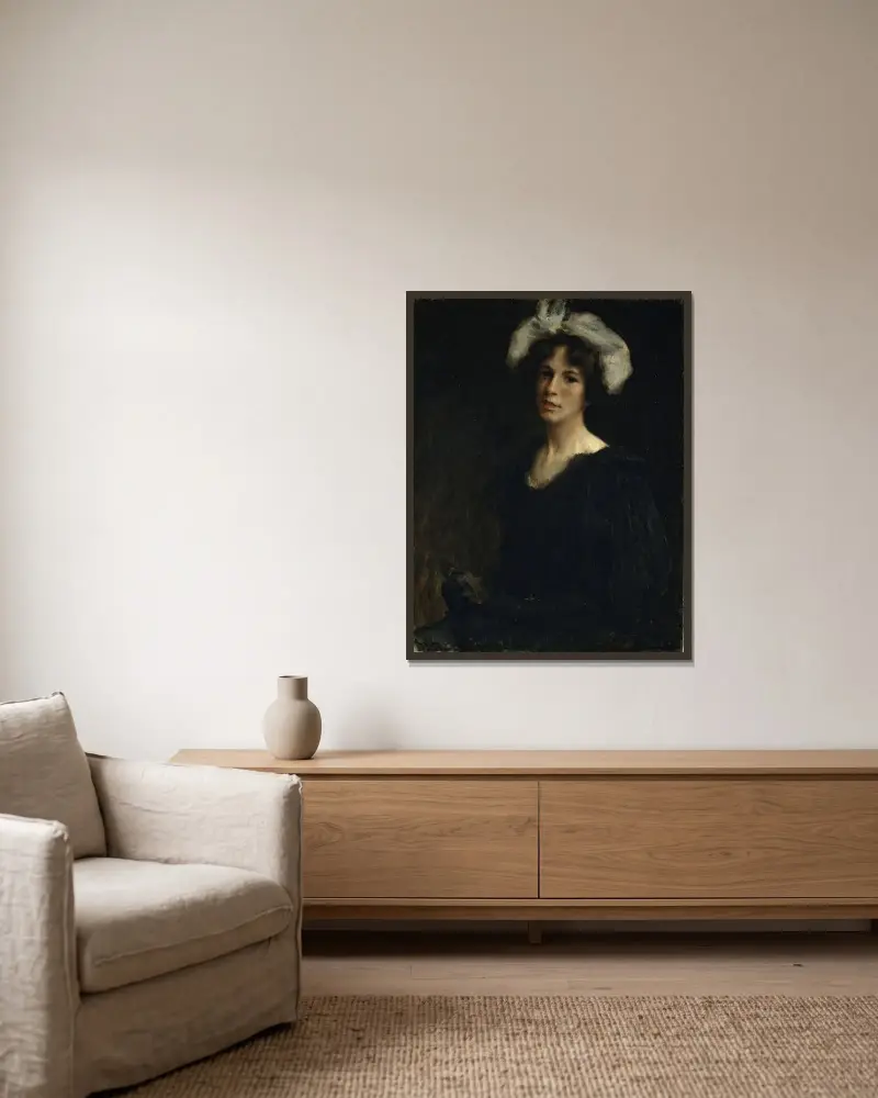 Bessie Potter von William Merritt Chase gerahmt an einer Wand