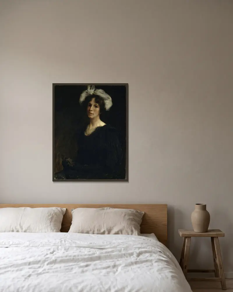 Bessie Potter von William Merritt Chase gerahmt an einer Wand