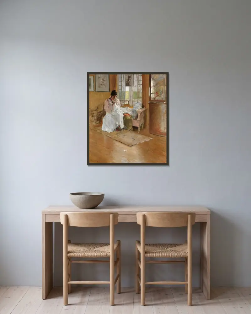 Für die Kleine von William Merritt Chase gerahmt an einer Wand