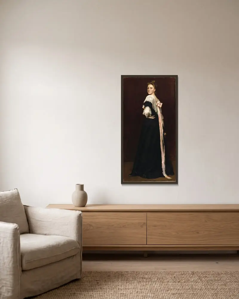 Lydia Field Emmet von William Merritt Chase gerahmt an einer Wand
