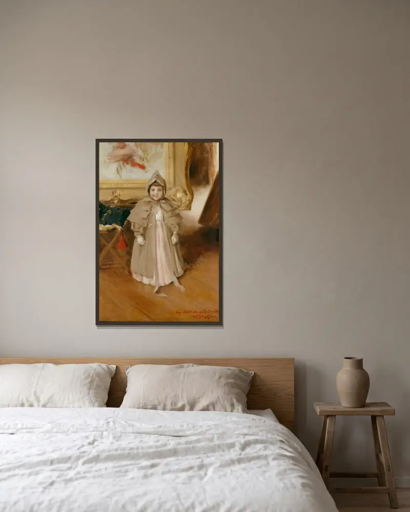 Meine kleine Tochter Dorothy von William Merritt Chase gerahmt an einer Wand