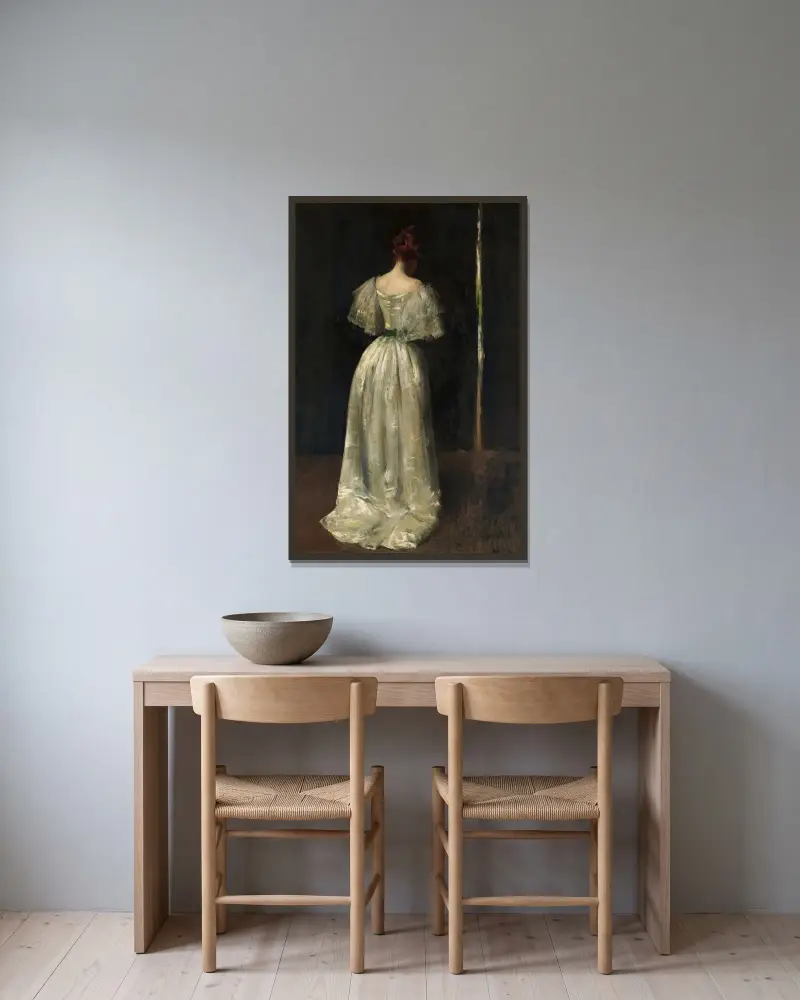 Dame des 17. Jahrhunderts von William Merritt Chase gerahmt an einer Wand